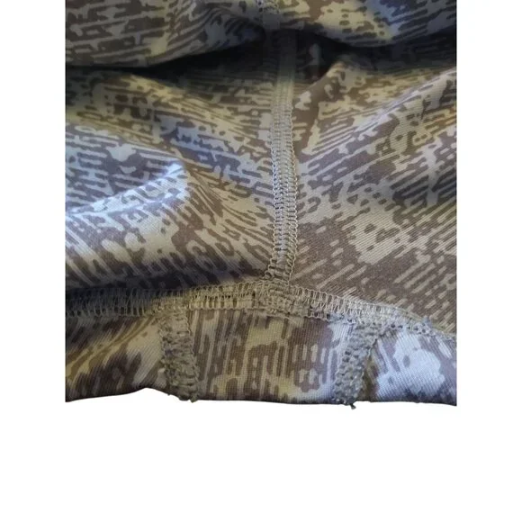 Fabletics Gray Patterned Womens High Waist Leggings Yoga Pants Size XL - Picture 5 of 11